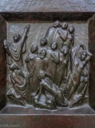 Bronze carving, Grossmunster church, Zurich