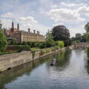 Punts along the River Cam, Cambridge, England